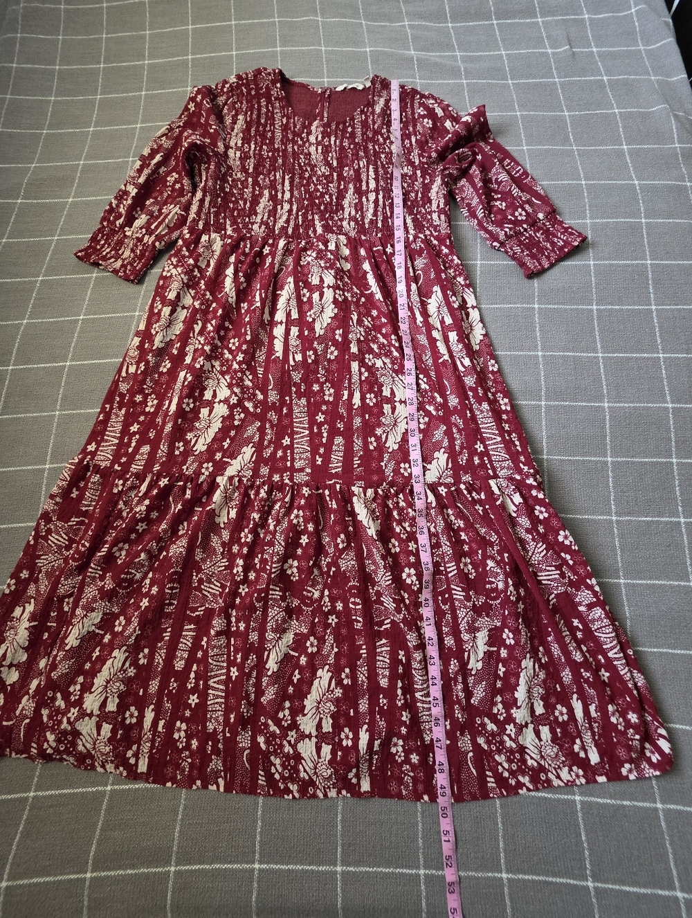Soft Surroundings Marlais Bohemian Smocked Maxi Dress Sun Dried - Picture 3 of 8